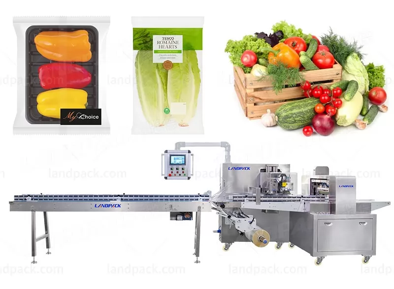 Fully Automatic Reciprocating Flow Wrapping Pillow Machine For Vegetable Fruit