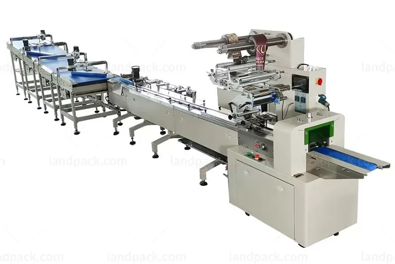Automatic Biscuit Feeding Packing Line Flow Packaging Machine