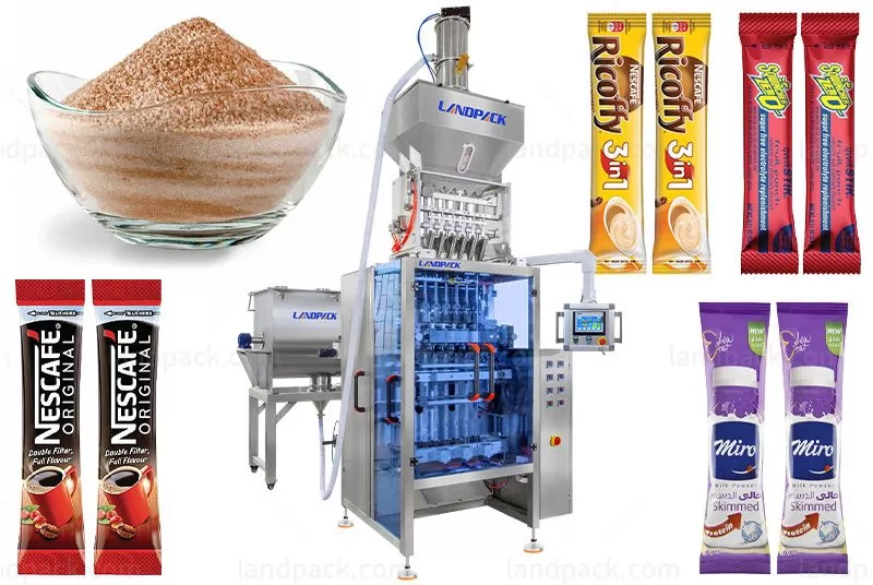 Automatic Multi Lane Powder Stick Packing Machine With Vacuum Feeder