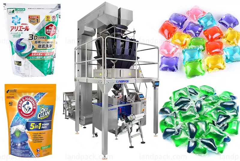 Mixture Detergent Capsules Premade Zipper Pouch Packing Machine