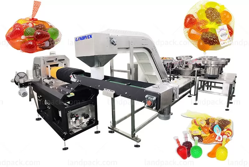 Automatic Granule Jelly Fruit Mesh Net Bags Packing Machine