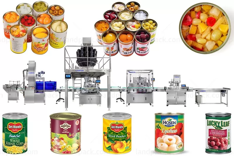 Automatic Canned Fruit Filling Line Pickle Jar Filling Machine