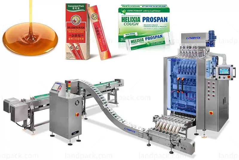 Multi-Lane Automatic Stick Pack Pharma Liquid Filling Machine Boxing Production Line