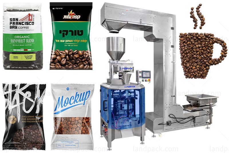 Automatic Coffee Bean Granule Vertical Packaging Machine With Measuring Cup