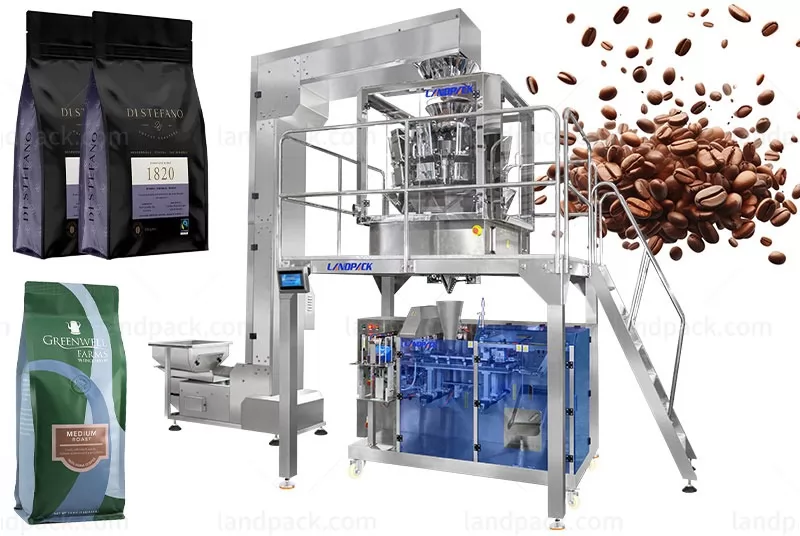 Horizontal Coffee Bean Doypack Packing Machine With Multihead Weigher