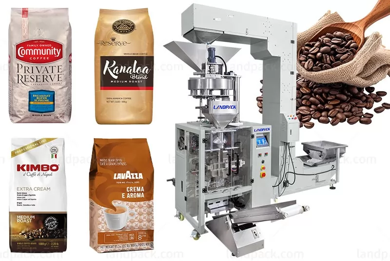 Automatic Vffs Coffee Bean Granule Packaging Machine With Volumetric Cup
