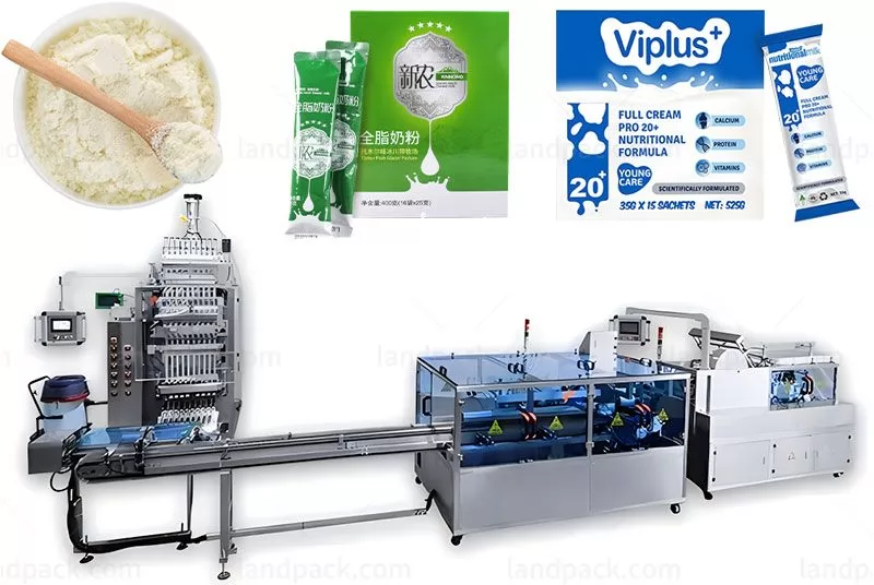 Automated Milk Powder Multi-Lane Stick Packaging Cartoning Line