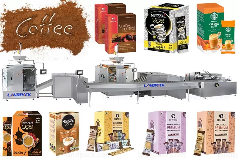 High Speed Multilane Coffee Powder Bagging Cartoning Packaging Line