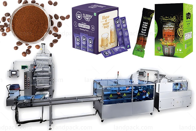 Automatic Multi Track Coffee Powder Stick Packing Filling Cartoning Machine