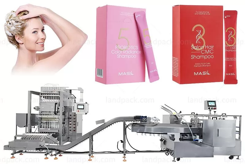 Automatic Multi Track Shampoo Stick Bag Packaging Cartoning Machine