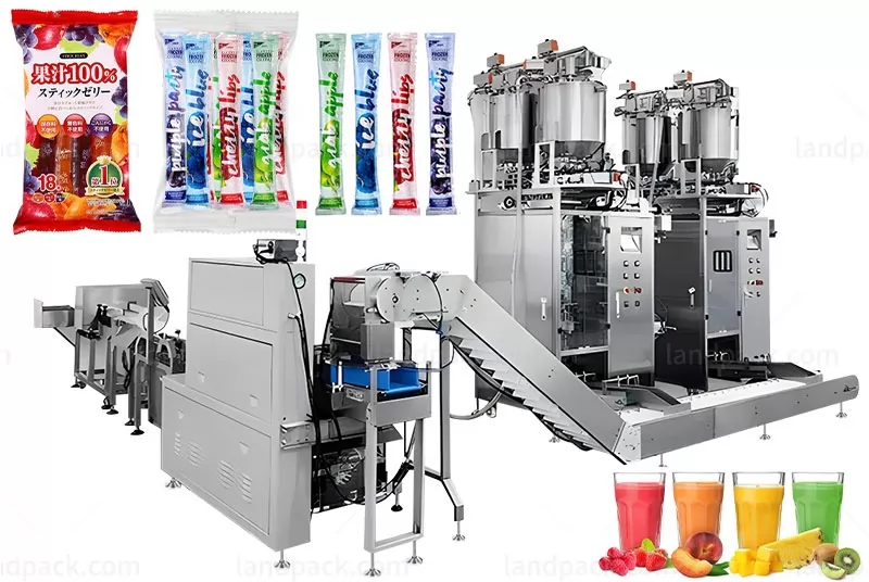 Automatic Multi Lane Juice Packaging Machine Sachet Packaging Cartoning System