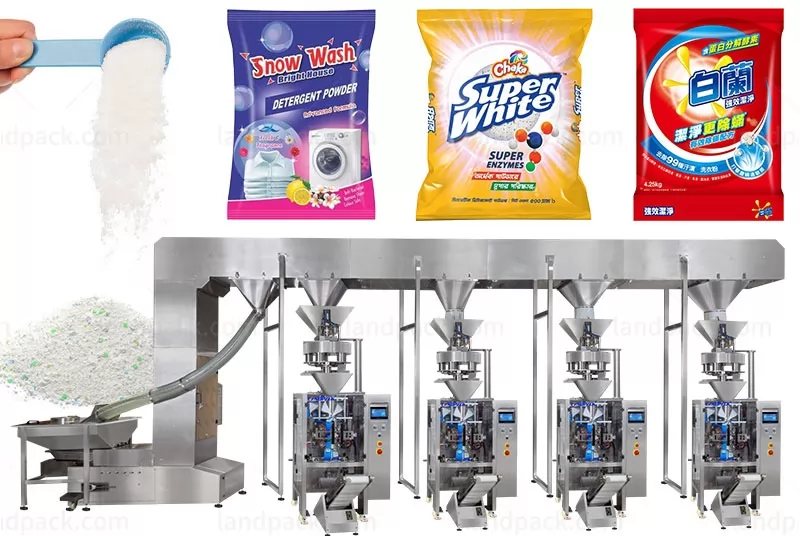 Fully Automatic Detergent Powder Packing Machine, Powder Packaging Line