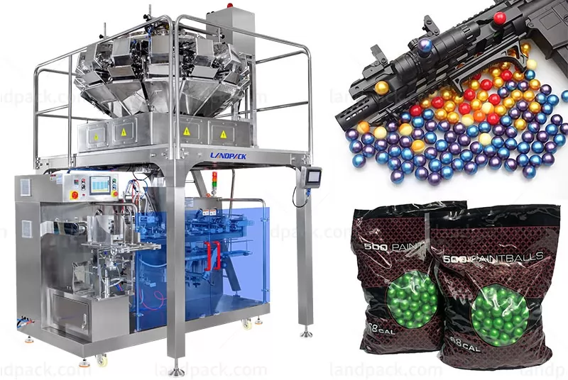 Automatic Toys Paintball Colorful Marbles Granule Doypack Packing Machine