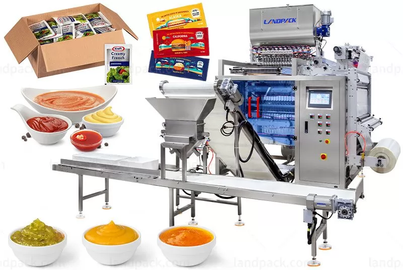 Multi Lanes Liquid Sachet Filling Counting Cartoning Machine