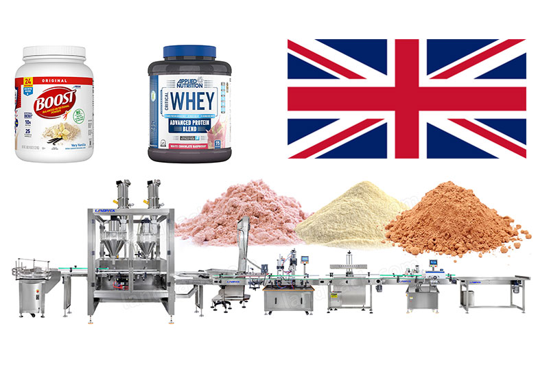 Automatic Nutritional Powder Filling Line Solution For England Customer