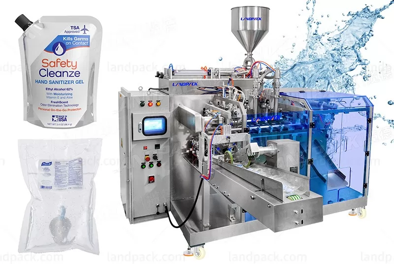 Horizontal Pre-made Pouch (Doypack) Packing Machine With Dual Filling Nozzle For Filling Liquid Products