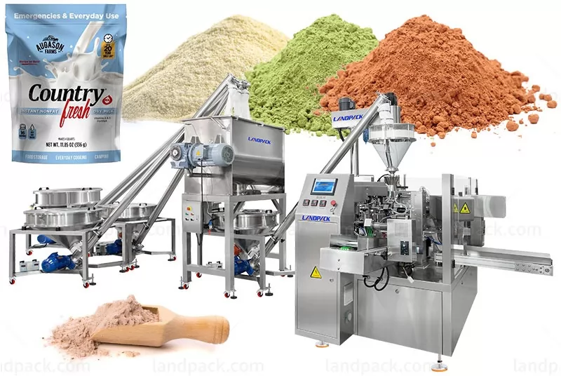 Automatic Three In One Powder Premade Pouch Doypack Packing Machine