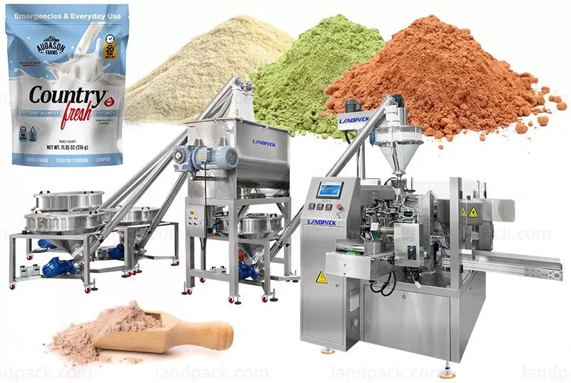 Automatic Three In One Powder Premade Pouch Doypack Packing Machine