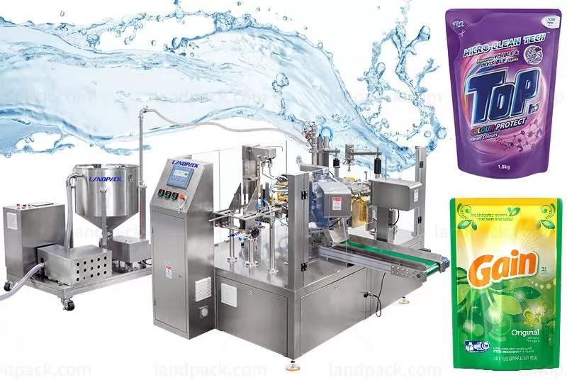 Fully Automatic Rotary Premade Pouch Doypack Packing Machine For Liquid Products