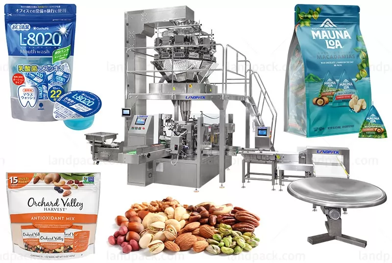 Automatic Granule Zipper Pouch Packing Machine With Weight Detector And Metal Detector