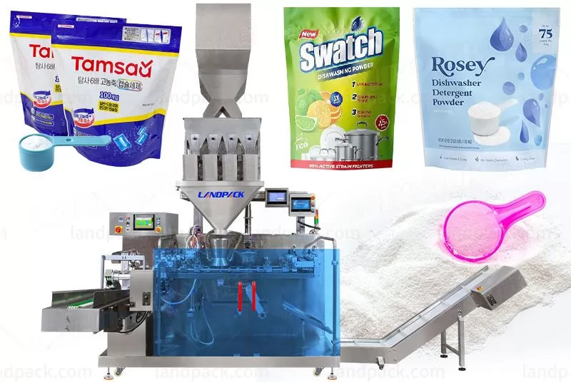 Automatic Detergent Dishwashing Powder Zipper Pouch Doypack Filling Packing Machine