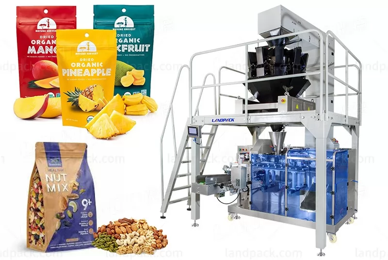 Automatic Horizontal Zipper Pouch Doypack Packing Machine With Multihead Weigher