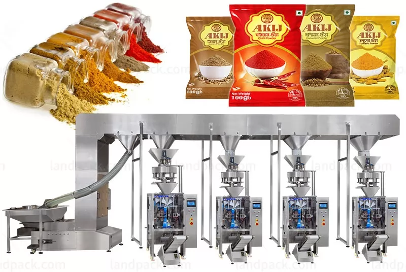 Automatic Spice Powder Pouch Packing Machine Powder Packaging Line