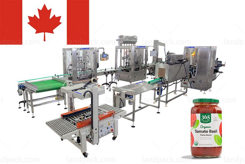Canada Sauce Bottle Jar Filling Capping And Labeling Line Customized Case