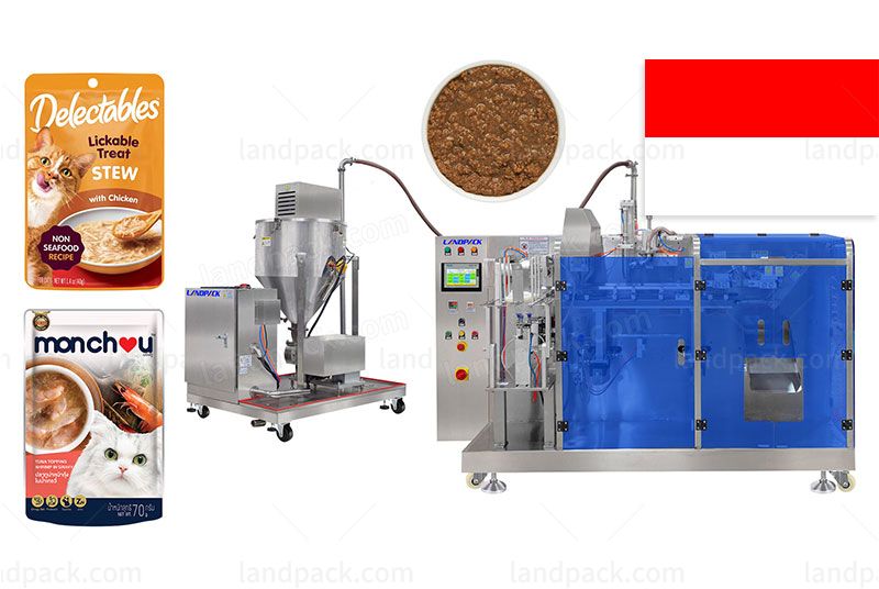 High Viscosity Tuna Meat Pet Food Packing Machine for Indonesian Customer