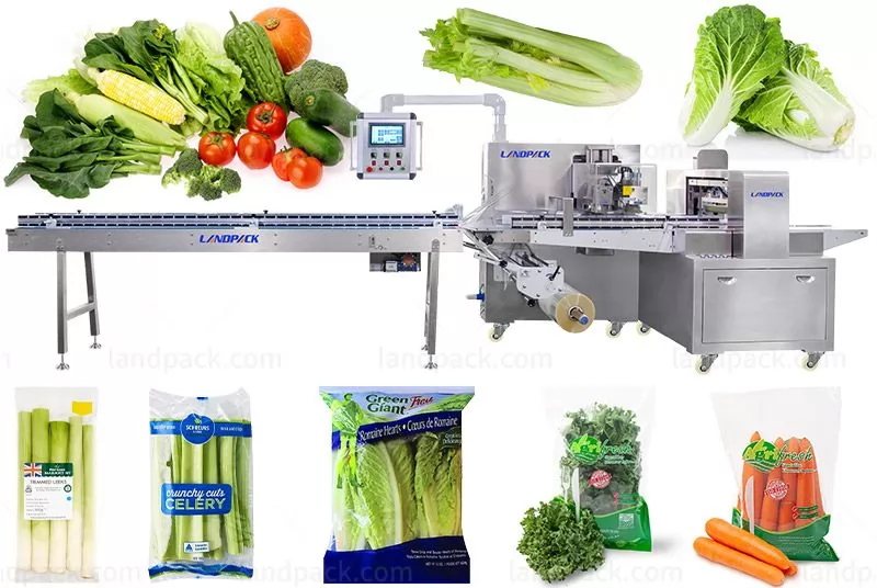 Automatic Reciprocating Horizontal Wrapping Flow Pack Machine For Vegetable