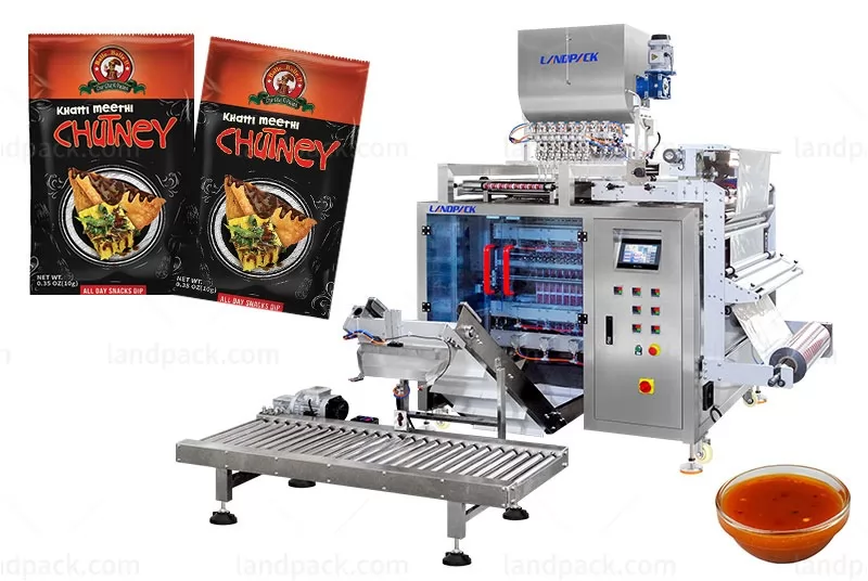Multilane Packaging Multi Lane 4 Side Seal Chutney Liquid Sachet Packing Machine