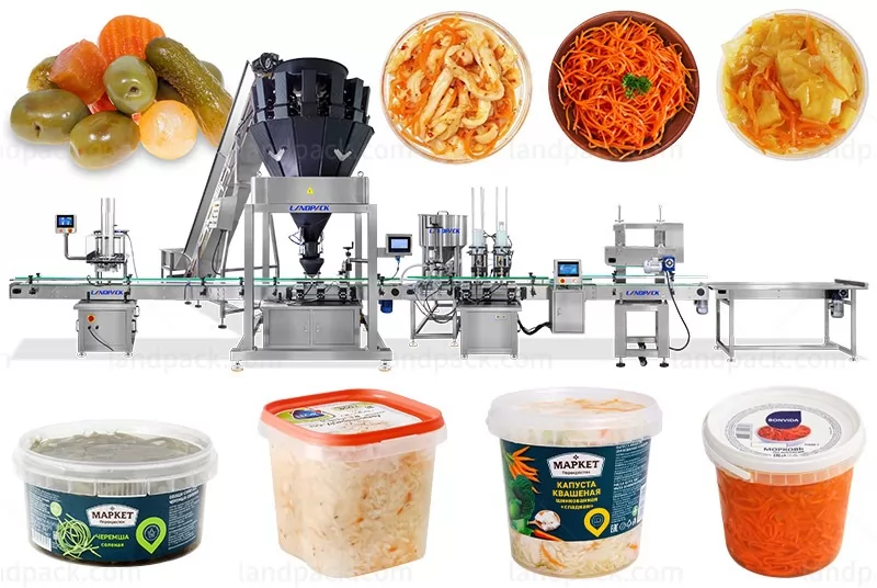 Automatic Pickles Achar Bucket Bottle Packing Machine Pickle Filling Machine Line