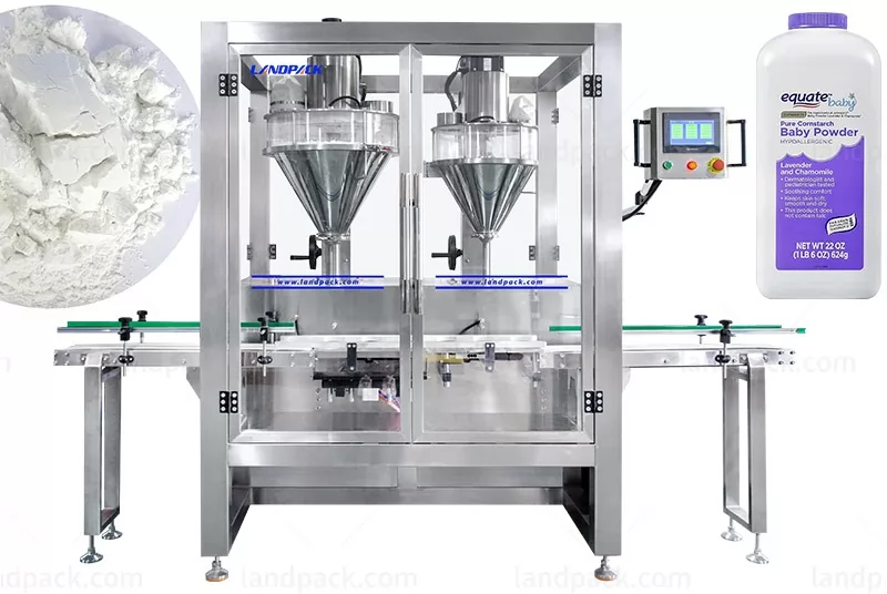 Automatic Double Heads Screw Quantitative Talcum Powder Filling Machine