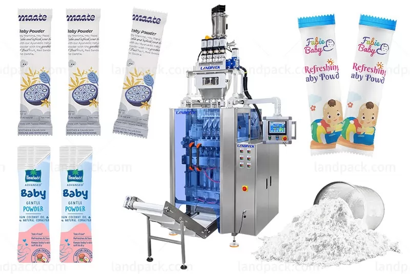 Multi Lane Auger Filling Talcum Powder Stick Bag Packing Machine