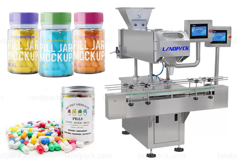 Automatic High Accuracy Capsule Tablet Candy Bottle Counting Filling Machine