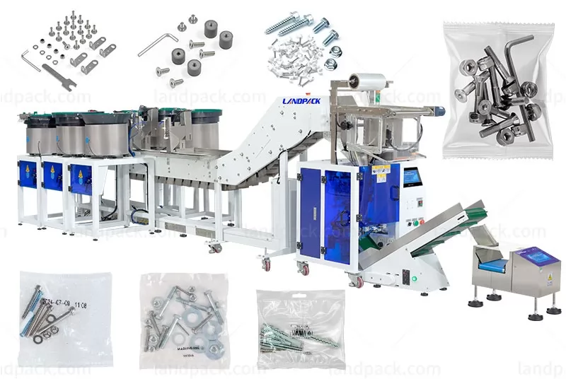 High Accuracy Furniture Button Nail Nut Bolt Screw Fittings Parts Hardware Mixing Counting Packing Machine