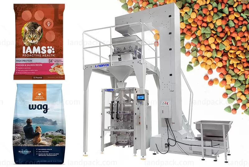 Multi Heads Weigher 1-5kg Pet Food Dog Treats Vertical Packaging Machine