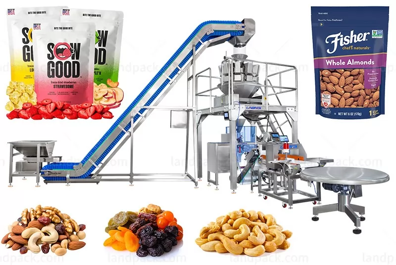 Automatic Dried Fruit Snack Zipper Pouch Mini Doypack Packing Machine