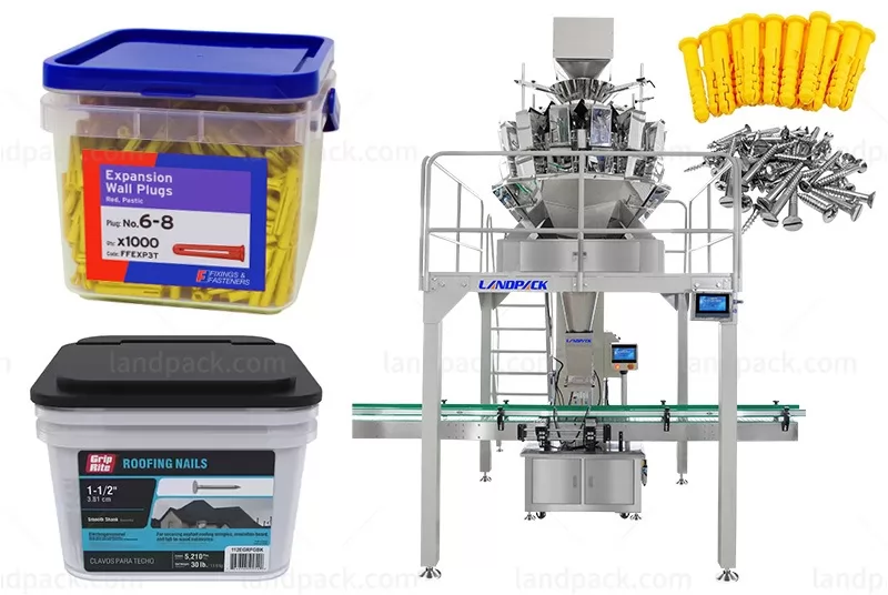 Automatic Fastener Plastic Items Weighing Filling Boxing Machine