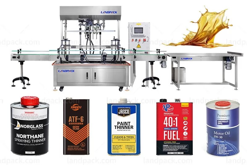 Automatic 4 Heads Gear Pump Chemical Thinner Liquid Bottle Filling Machine