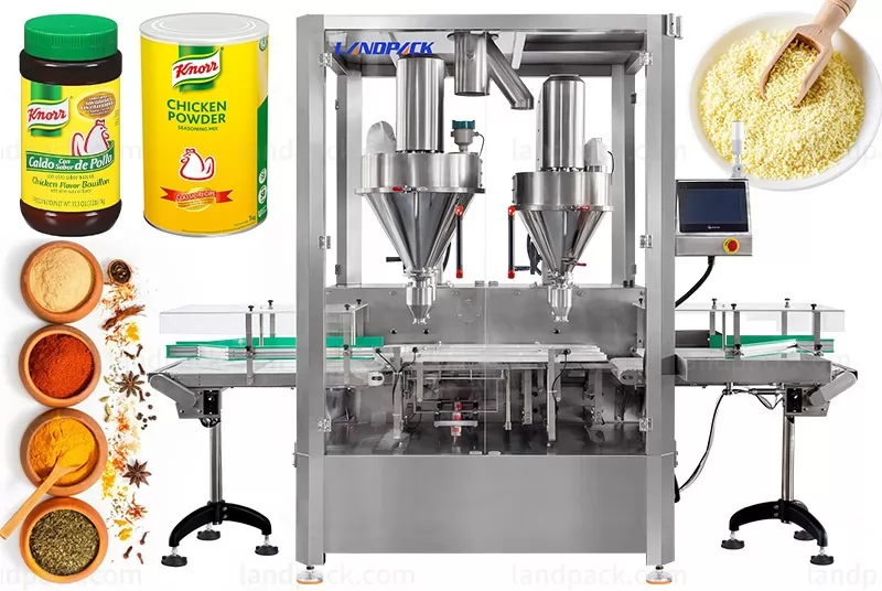 High Precision Spice Powder Filling Machine with Dual Channel Weight Checke