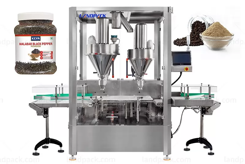 High Speed 4 Heads Powder Filling Machine with Weight Checker