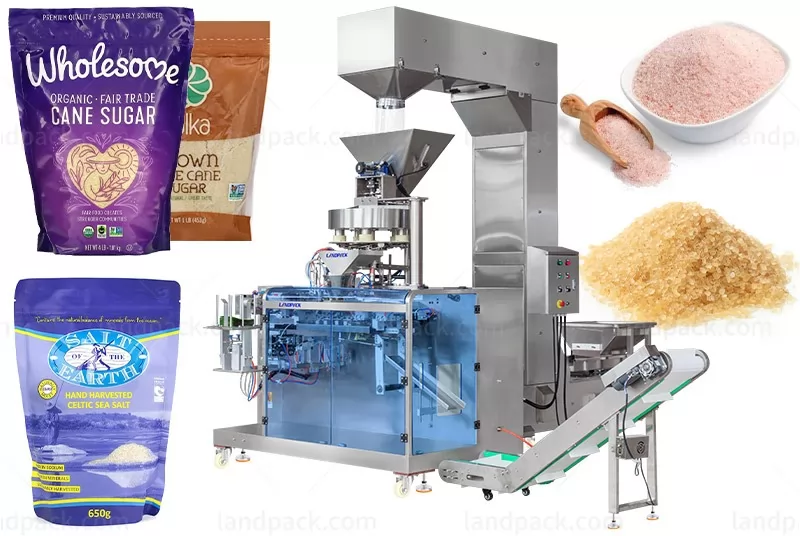 Automatic Salt Sugar Cups Metering Horizontal Doypack Packing Machine