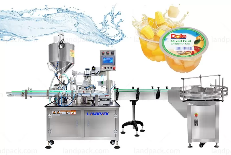 Automatic Rotary Cup Filling Sealing Machine For Pickle Kimchi Garlic Chilli Sauce Jelly