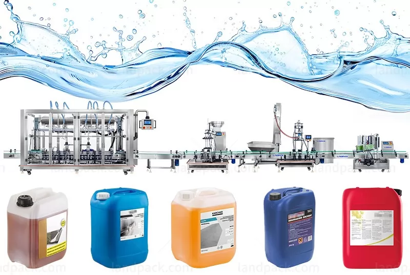 Automatic Fertilizer Liquid Filling Line | Weighing Filling Capping Labeling Machine