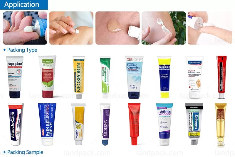 ointment tube filling and sealing machine