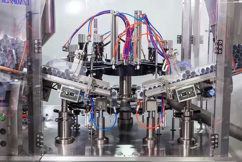 plastic tube filling and sealing machine