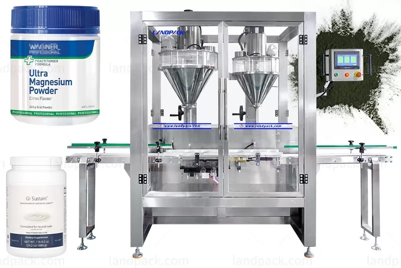 Automatic Double Auger Pharma Powder Bottle Weighing Filling Machine