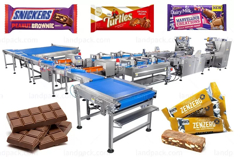 High Speed Chocolate Bar Feeding Packing Machine Line