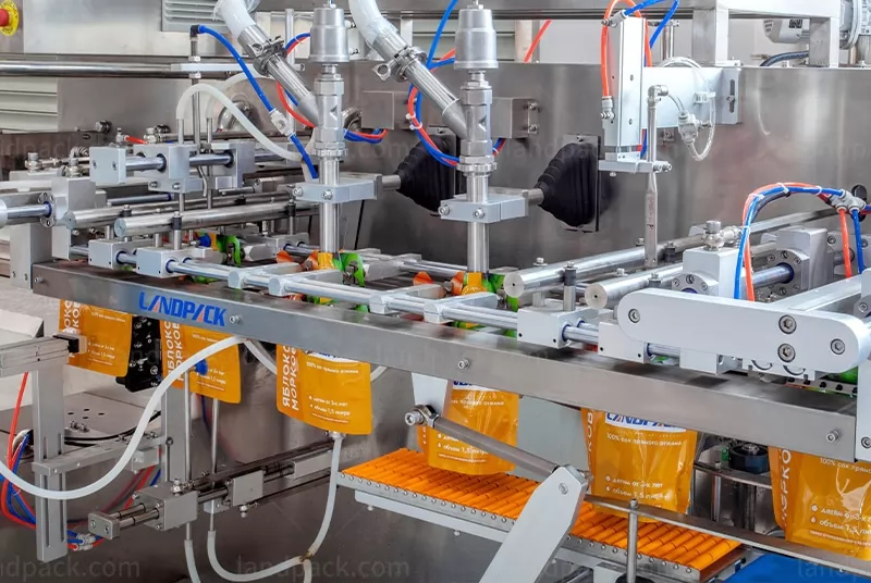 stand up pouch with spout filling machine